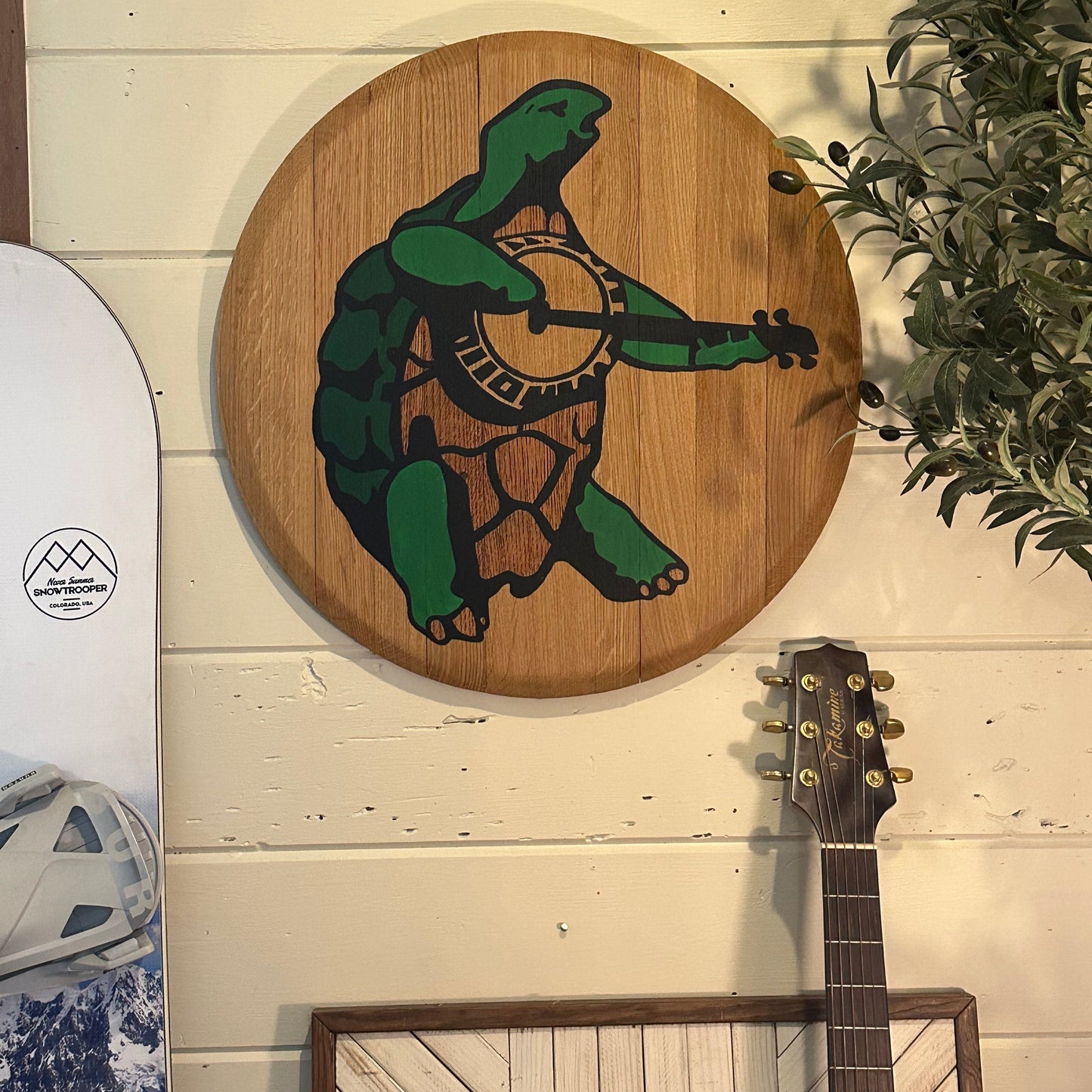 Wine Barrel Head | Hand Painted Grateful Dead Terrapin |