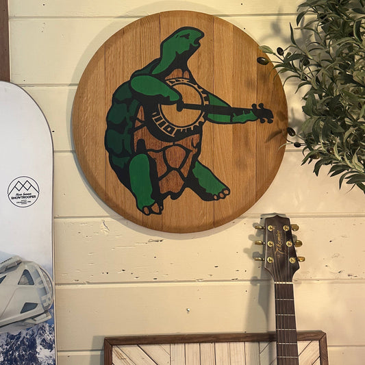 Wine Barrel Head | Hand Painted Grateful Dead Terrapin |